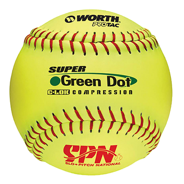 WORTH WORTH GREEN DOT 11" BALLE SOFTBALL (UNITÉ)