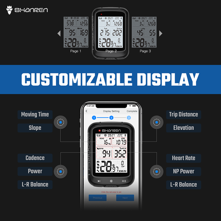 SHANREN SHANREN MILES GPS BIKE COMPUTER