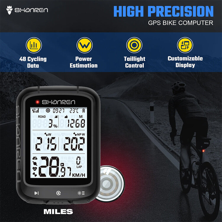 SHANREN SHANREN MILES GPS BIKE COMPUTER