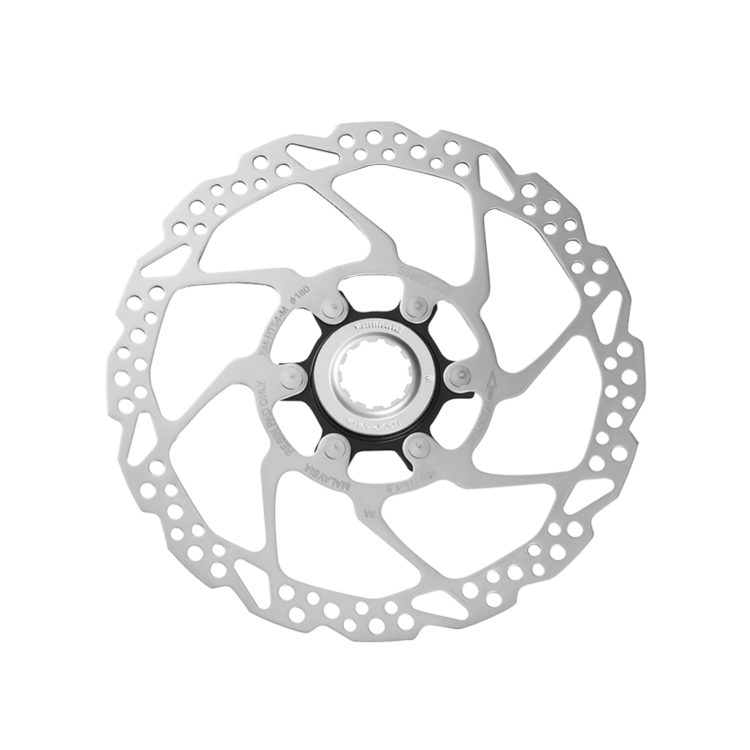 SHIMANO ROTOR FOR DISC BRAKE, SM-RT54, M 180MM W/LOCK RING (External Spline Type)