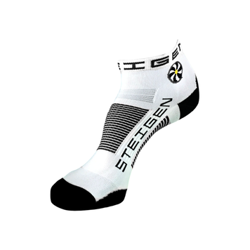STEIGEN STEIGEN CHAUSSETTE BLANCHE ET NOIR UNISEX 1/4 GRANDEUR 5-12