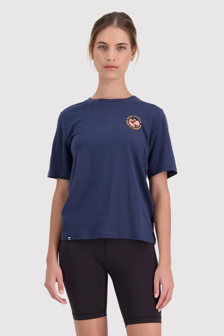 MONS ROYALE MONS ROYAL ICON MERINO AIR-CON RELAXED TEE FEMMES MIDNIGHT