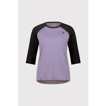 MONS ROYALE MONS ROYAL TARN MERINO SHIFT RAGLAN 3/4 FEMMES VIOLET/NOIR