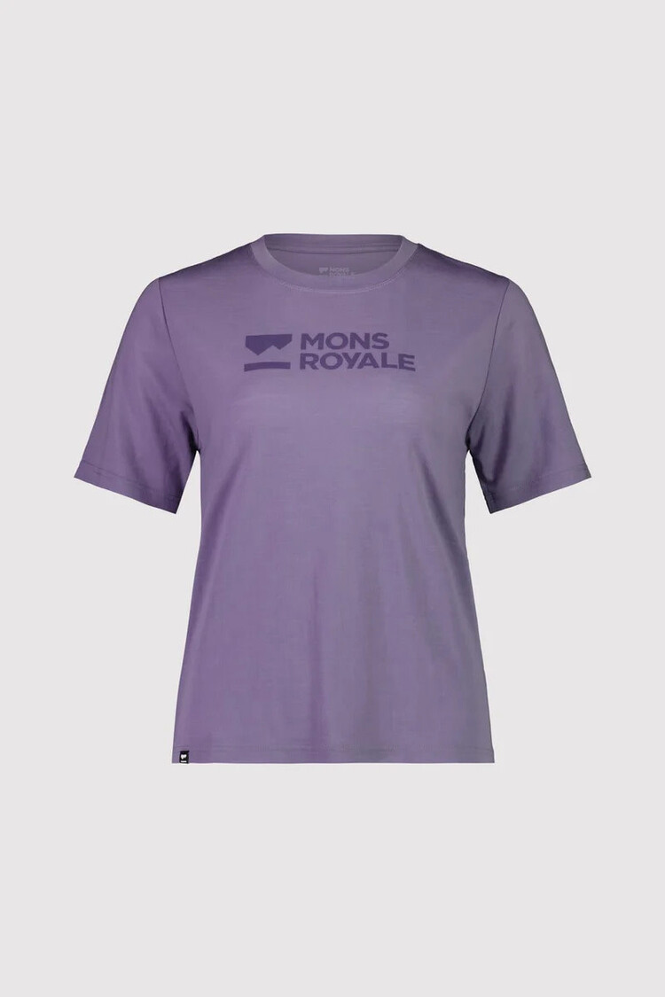 MONS ROYALE MONS ROYALE ICON MERINO AIR-CON RELAXED TEE FEMMES VIOLET
