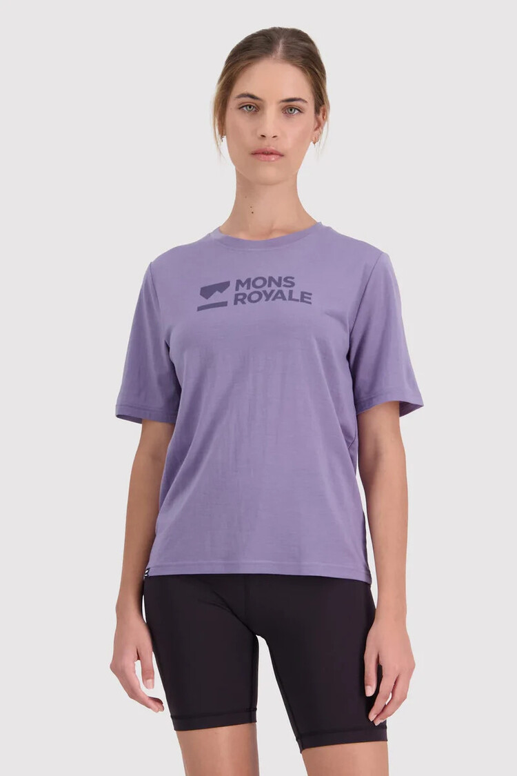 MONS ROYALE MONS ROYALE ICON MERINO AIR-CON RELAXED TEE FEMMES VIOLET