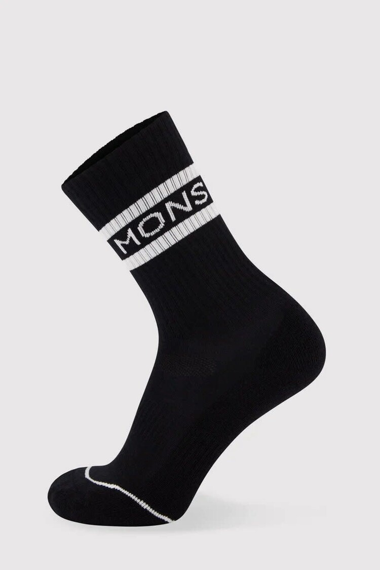 MONS ROYALE MONS ROYALE UNISEX SIGNATURE MERINO CREW SOCK NOIR/BLANC