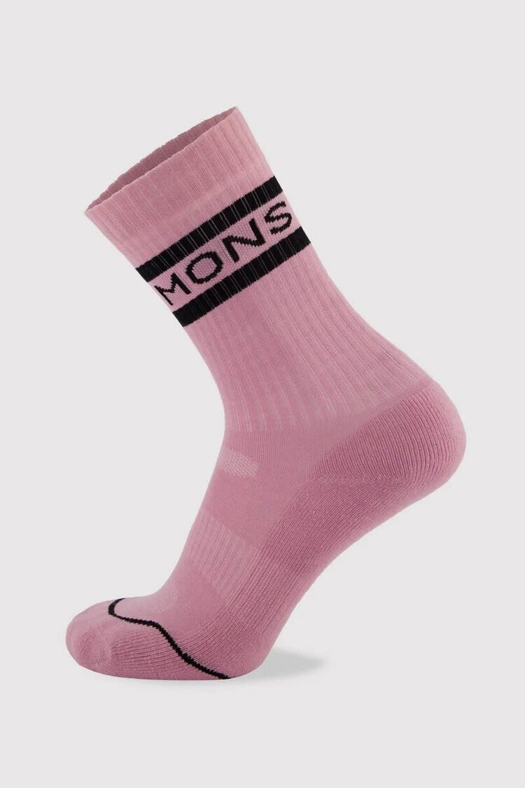 MONS ROYALE MONS ROYALE UNISEX SIGNATURE MERINO CREW SOCK UNISEX ROSE/NOIR