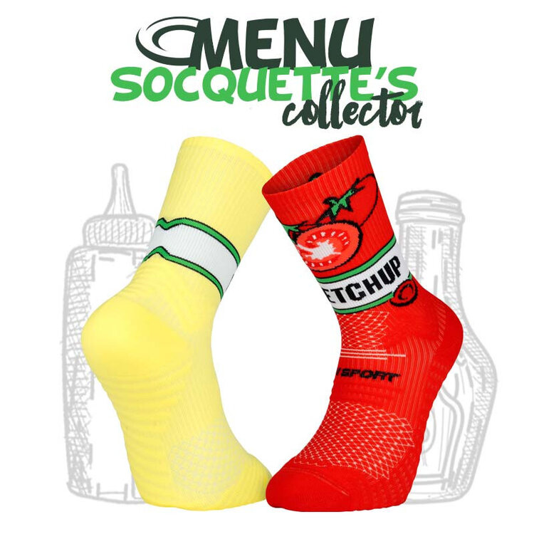 BVSPORT BVSPORT BAS COLLECTION NUTRISOCKS TRAIL KETCHUP/MAYO