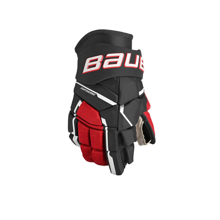 BAUER S23 BAUER SUPREME M5PRO GANTS INTERMÉDIAIRE NOIR/ROUGE/BLANC