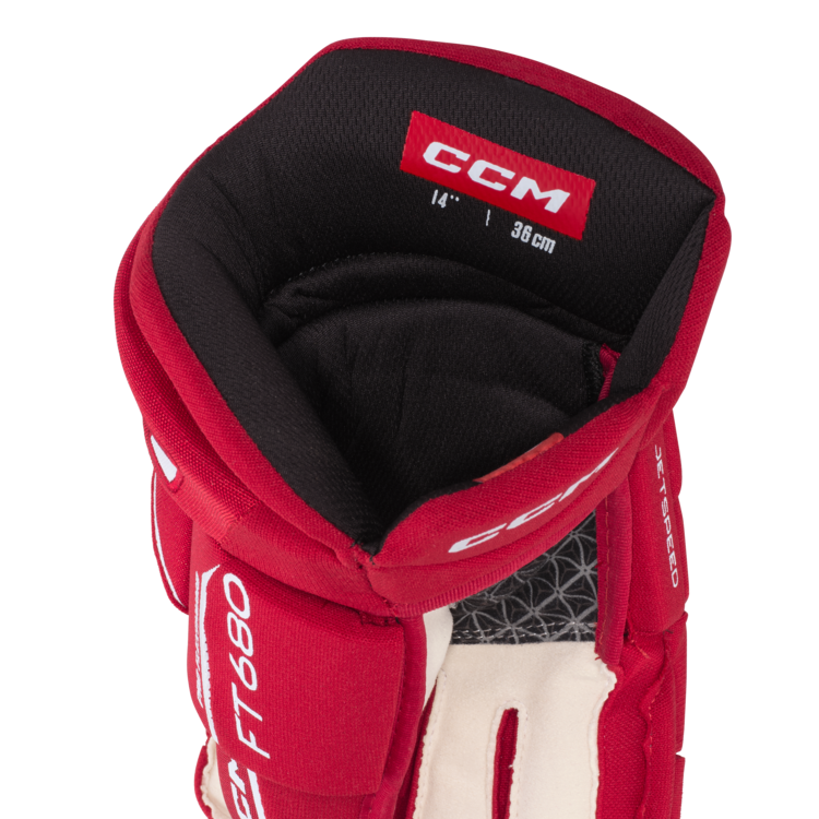 CCM CCM JETSPEED FT 680 GANTS SENIOR ROUGE