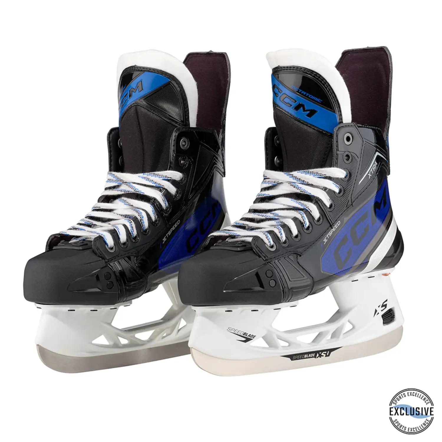 Patins Hockey CCM Super Tacks 9355 - Taille JR, Rigidité 125, Lame Speedblade