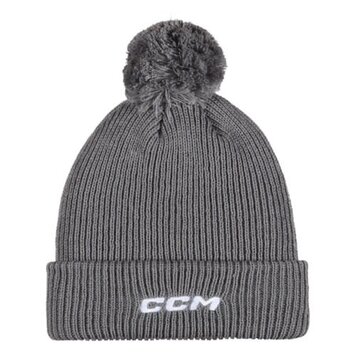 CCM Hockey CCM TEA TUQUE AVEC POMPON GRIS OSFA