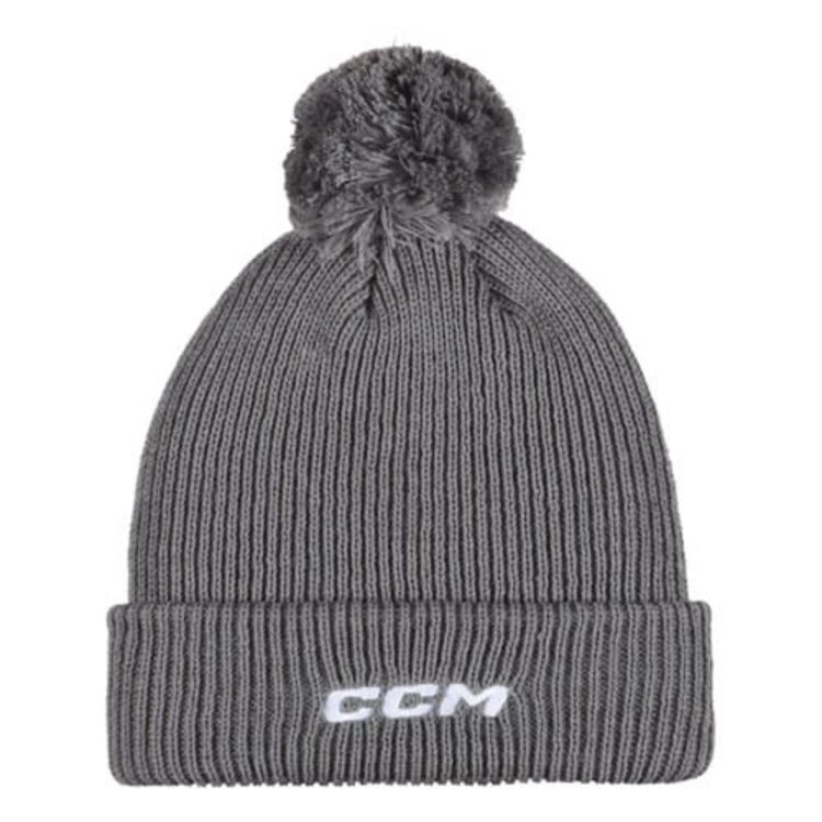 CCM Hockey CCM TEA TUQUE AVEC POMPON GRIS OSFA