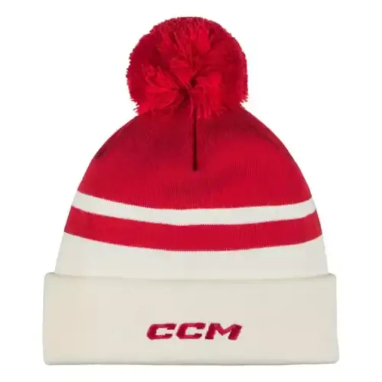 CCM Hockey CCM TEA TUQUE AVEC POMPON ROUGE OSFA