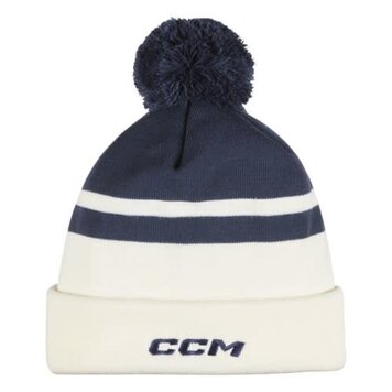 CCM Hockey CCM TEA TUQUE AVEC POMPON NAVY OSFA