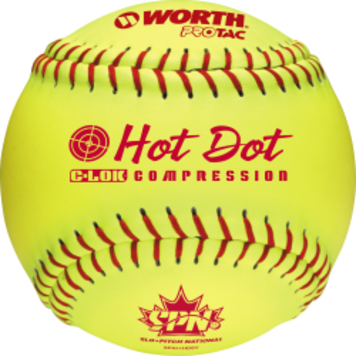 Rawlings WORTH SPN11HDSY SPN Hot Dot 11" - .52 COR / 275 lbs DZ