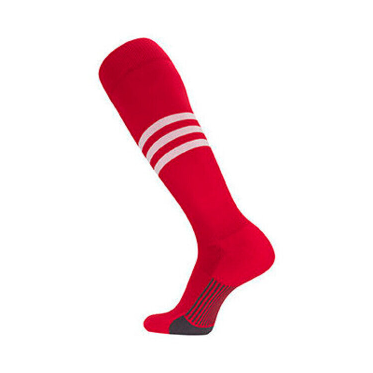 TCK TCK BAS DUGOUT PATTERN ''B'' 3 STRIPE SCARLET-BLANC