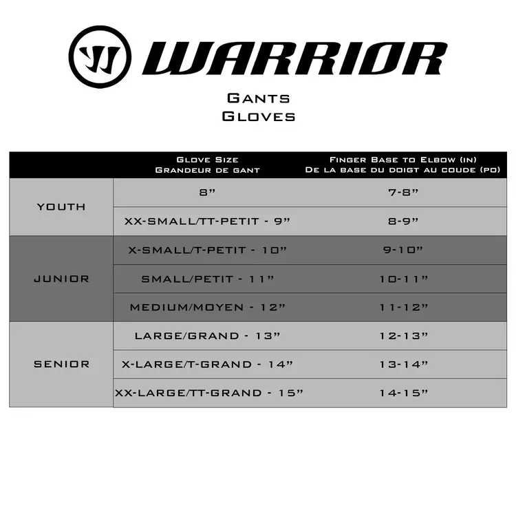 WARRIOR WARRIOR BURN GANT DEK HOCKEY BLANC