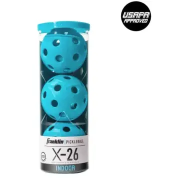 FRANKLIN FRANKLIN X-26 BALLES DE PICKLEBALL INTÉRIEUR BLEU (TUBE DE 3 BALLES)