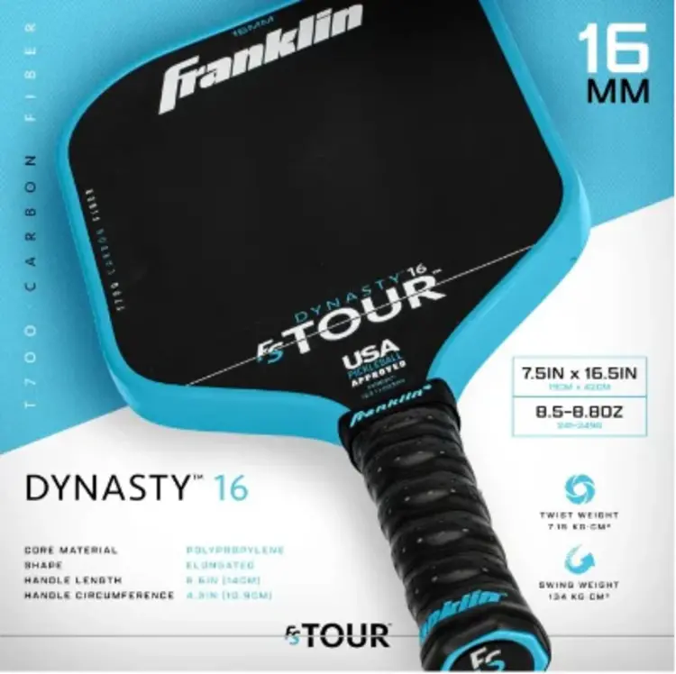 FRANKLIN FRANKLIN FS TOUR DYNASTY RAQUETTE DE PICKLEBALL BLEUE