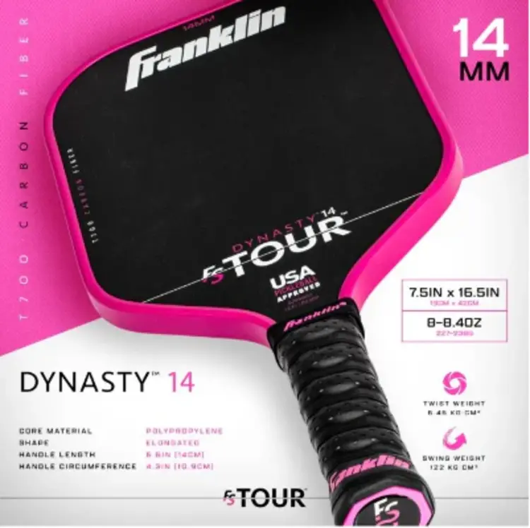 FRANKLIN FRANKLIN FS TOUR DYNASTY RAQUETTE DE PICKLEBALL ROSE