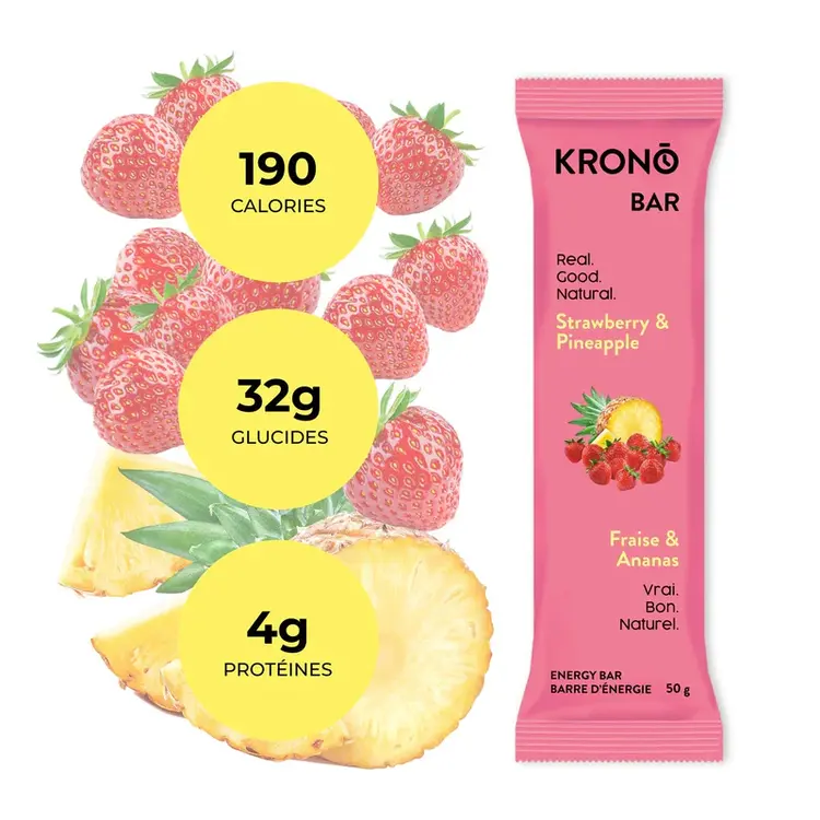 KRONO KRONO BARRE D'ÉNERGIE FRAISE ET ANANAS