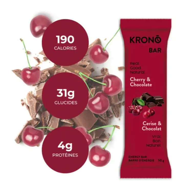 KRONO KRONO BARRES D'ÉNERGIE CERISE ET CHOCOLAT