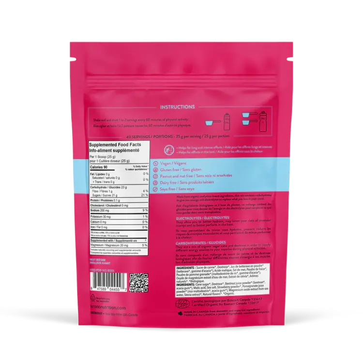 KRONO KRONO MÉLANGE POUR BOISSON SPORTIVE BAIES ET GRENADE 50G