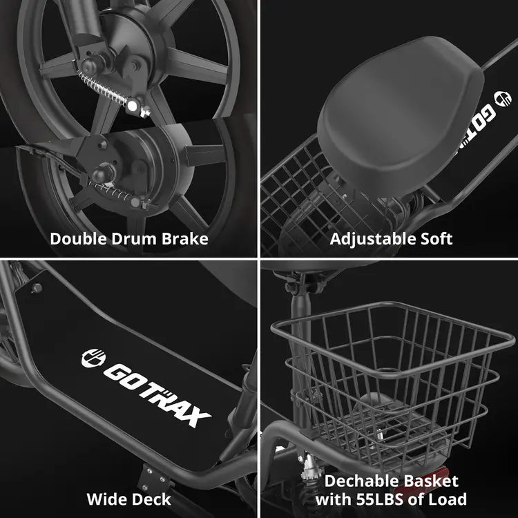 GOTRAX GOTRAX FLEX CAMPUS PRO ULTRA TROTTINETTE ELECTRIQUE NOIR/GRIS