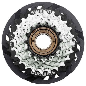 SHIMANO MULTIPLE FREEWHEEL SPROCKET, MF-TZ510 14-28T, 7-SPEED, 14-16-18-20-22-24-28T, W/SPOKE PROTECTOR ONE