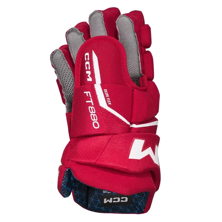CCM Hockey CCM JETSPEED FT880 GANTS JUNIOR ROUGE