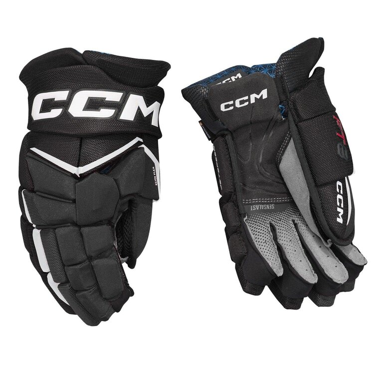 CCM Hockey CCM JETSPEED GANTS DE HOCKEY SENIOR NOIR ET BLANC