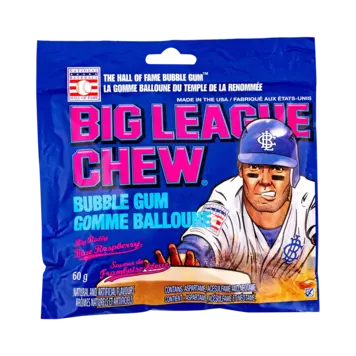BIG LEAGUE CHEW BIG LEAGUE CHEW GOMME BALLOUNE SAVEUR FRAMBOISES BLEUE