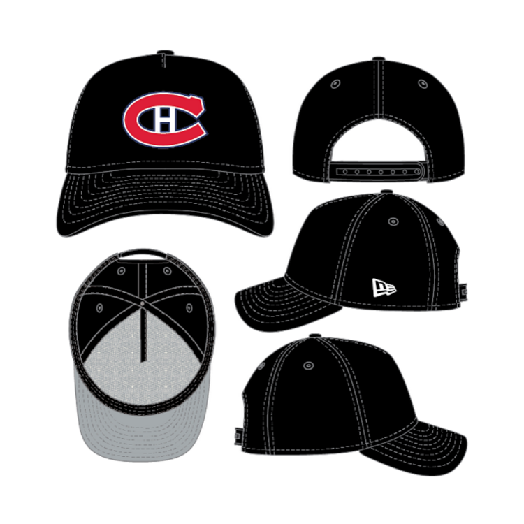 NEW ERA NEW ERA 9FORTY A-FRAME SNAPBACK NOIR VINTAGE CANADIENS DE MONTREAL