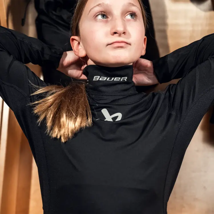 Bauer Hockey - Canada S22 BAUER CHANDAIL DE SOUS-VETEMENT AVEC PROTEGE-COU ENFANT