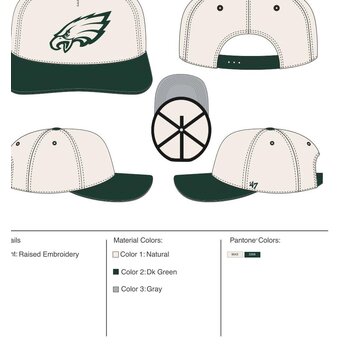 47 brand 47 CASQUETTE HITCH TWO TONE NATURAL/TC EAGLES DE PHILADELPHIE