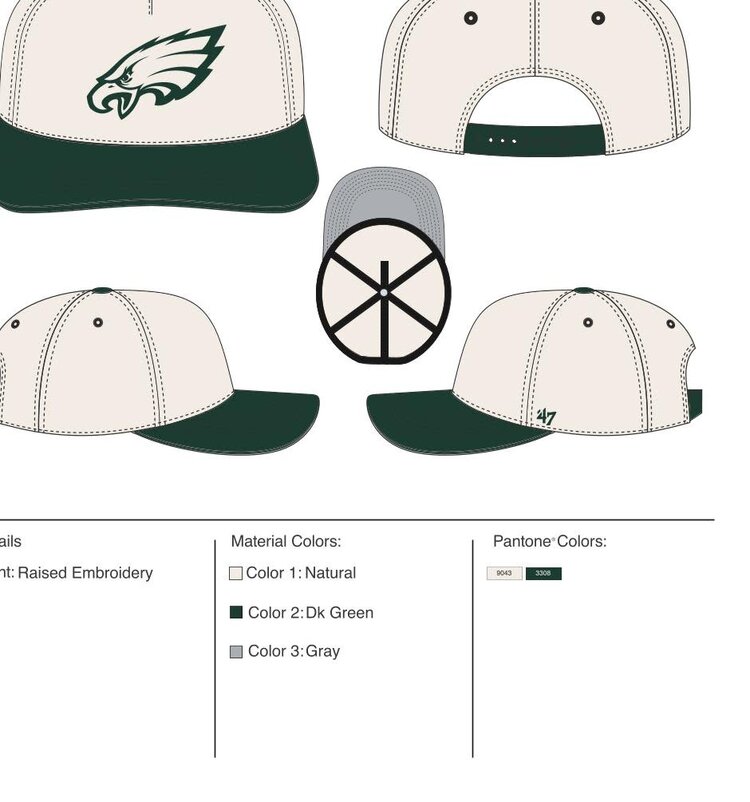 47 brand 47 CASQUETTE HITCH TWO TONE NATURAL/TC EAGLES DE PHILADELPHIE