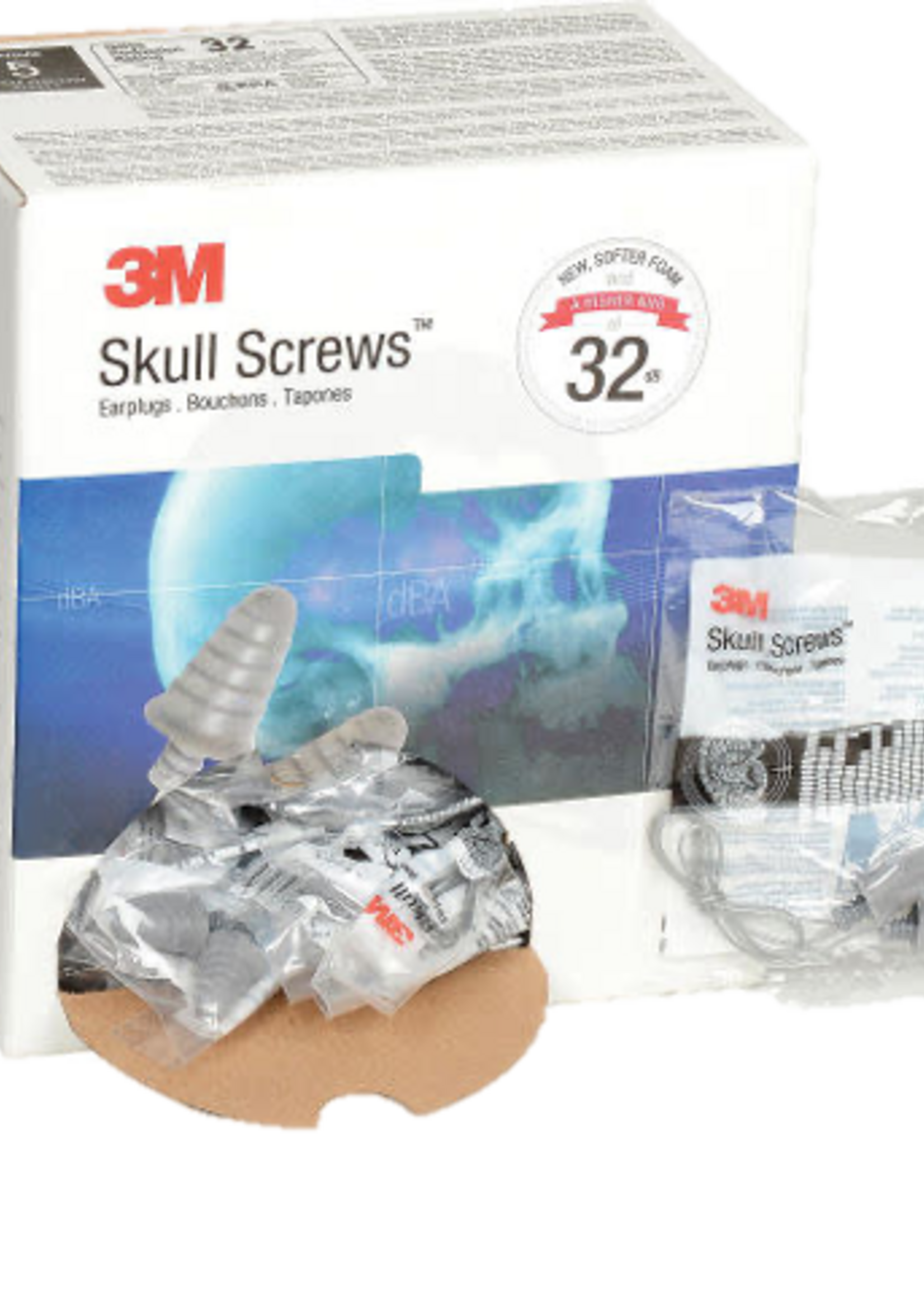 3M (1575) 3M SKULL SCREWS EARPLUGS CORDED-120-BOX