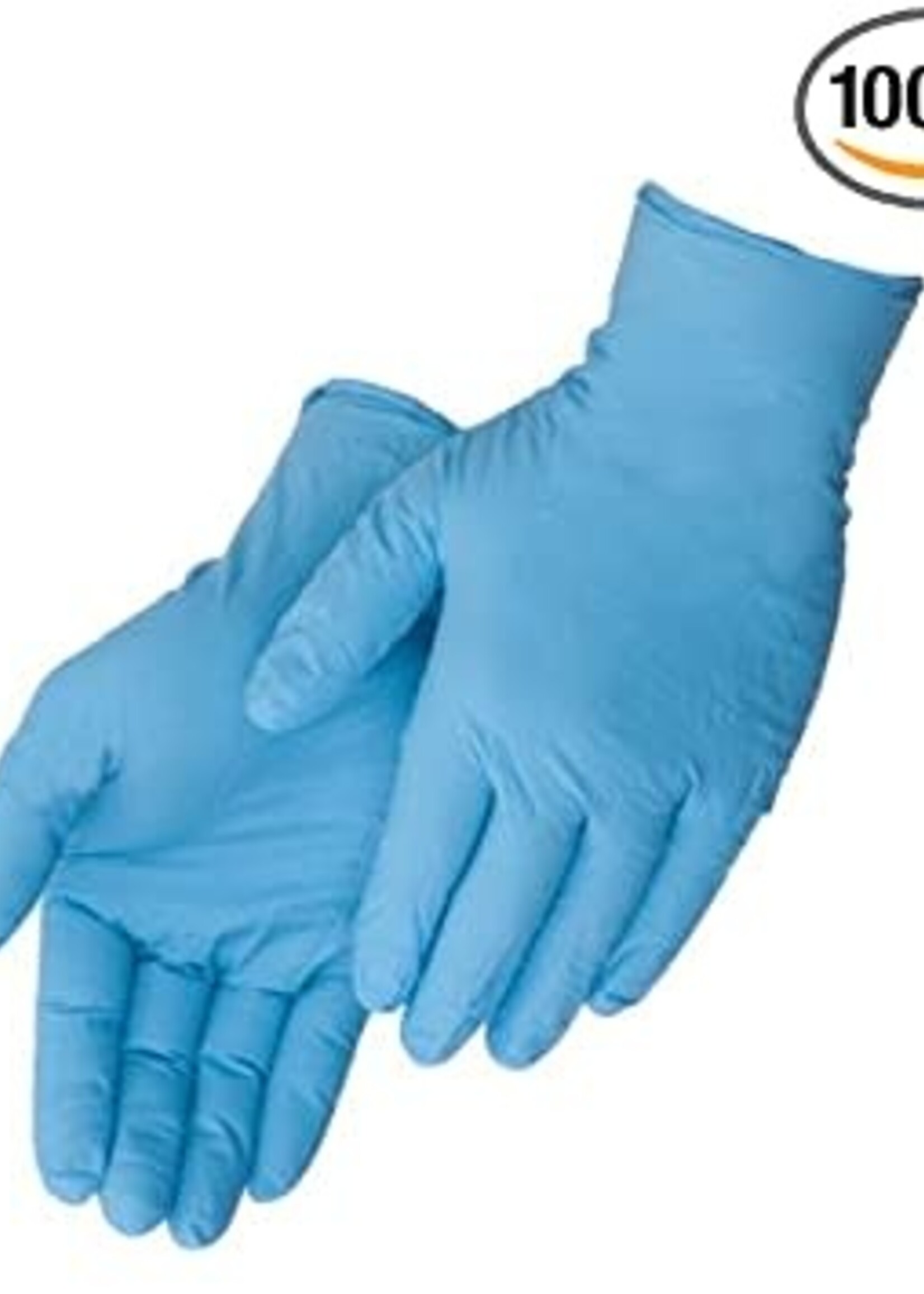 (1117) DuraSkin Disposable 8 Mil Nitrile Glove Box of 50 L - Powdered blue Large