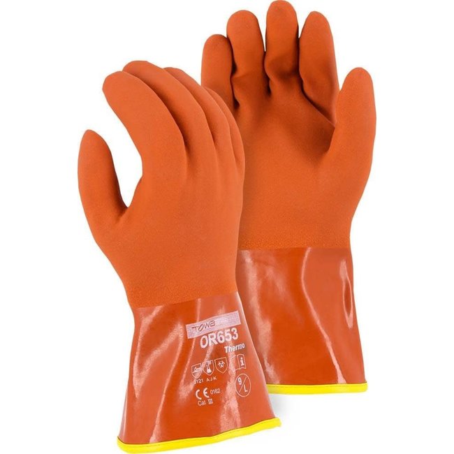 (1330) PVC Double Dip Rough Finish Glove- Large