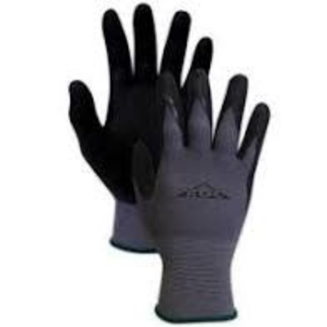 (1329) Nitrile Glove Tough GT - Nitrile Palm-Wet Grip XL, Black, Gray and Blue