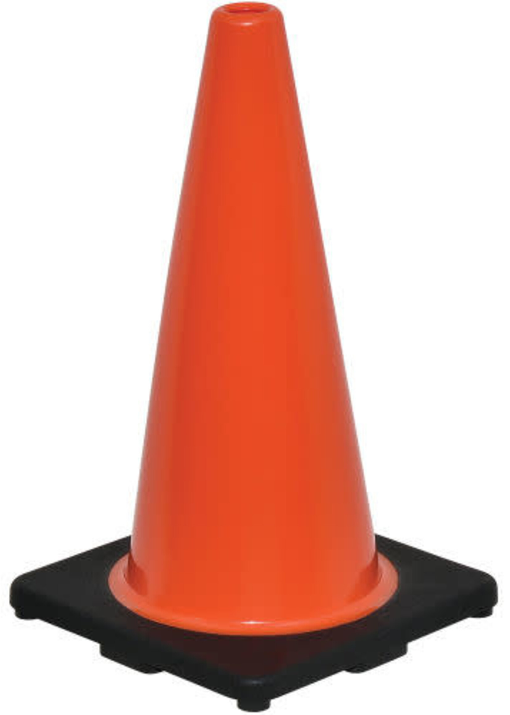 (1359) Orange 18" Traffic Cone With Black Base