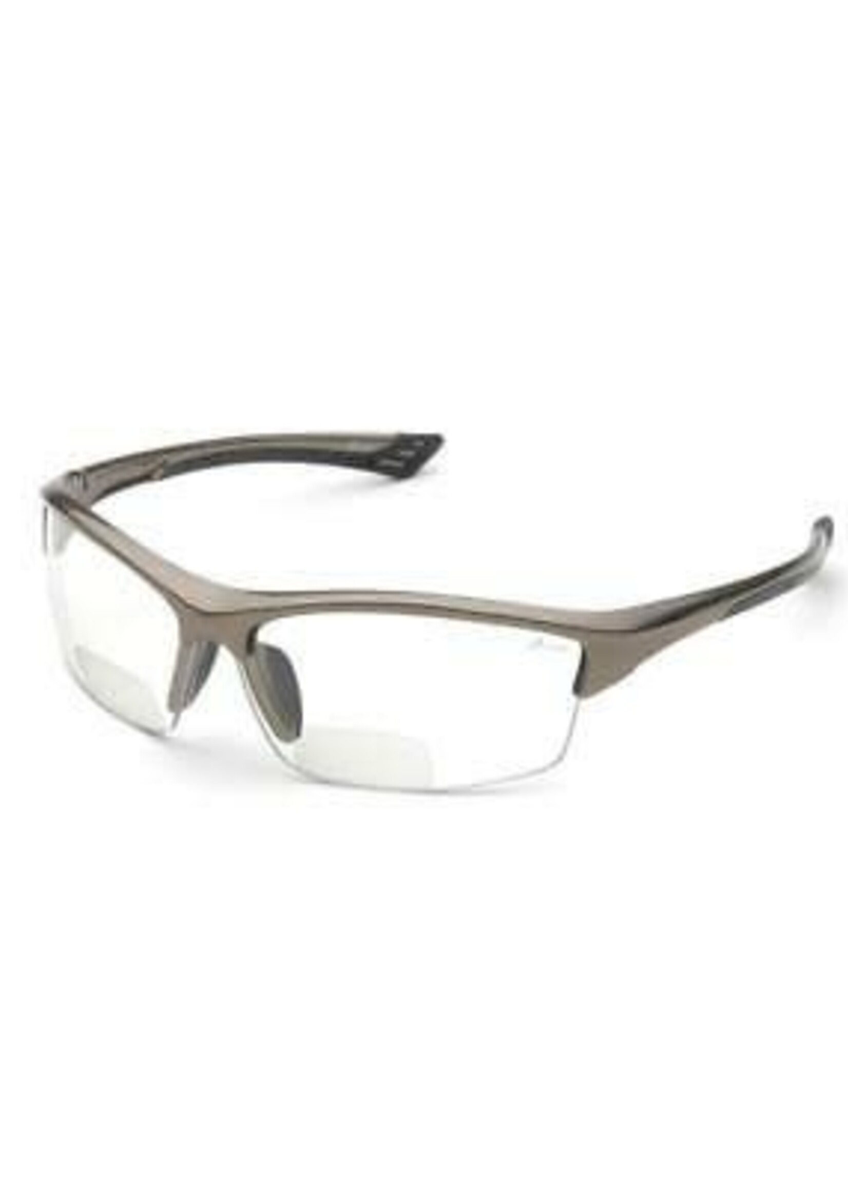 (1021) RX-350 Glossy Metallic Bronze Frame Bifocal +1.5 AF - Clear