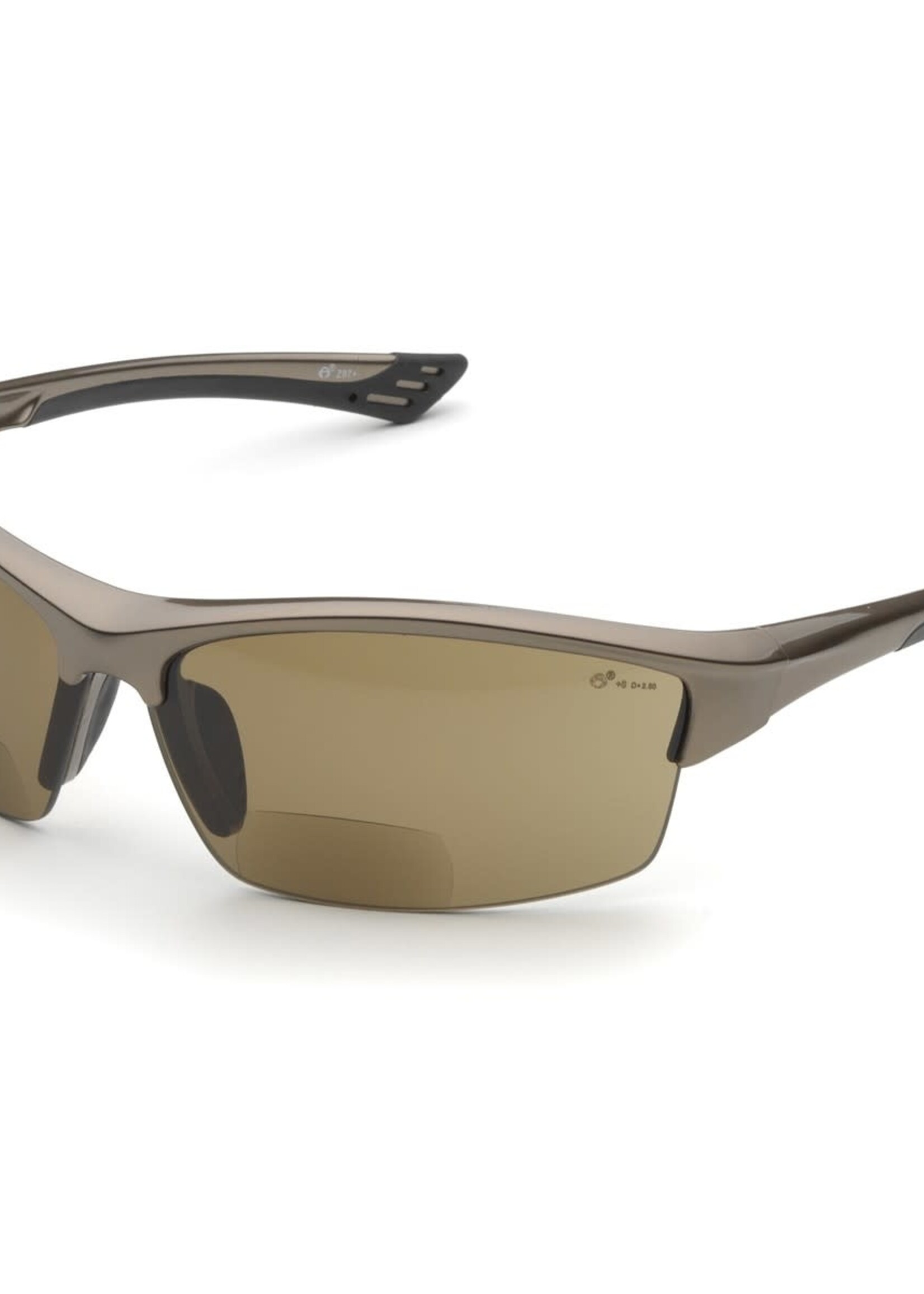 (1010) RX-350 Glossy Metallic Bronze Frame Bifocal +1.5 AF - Smoke