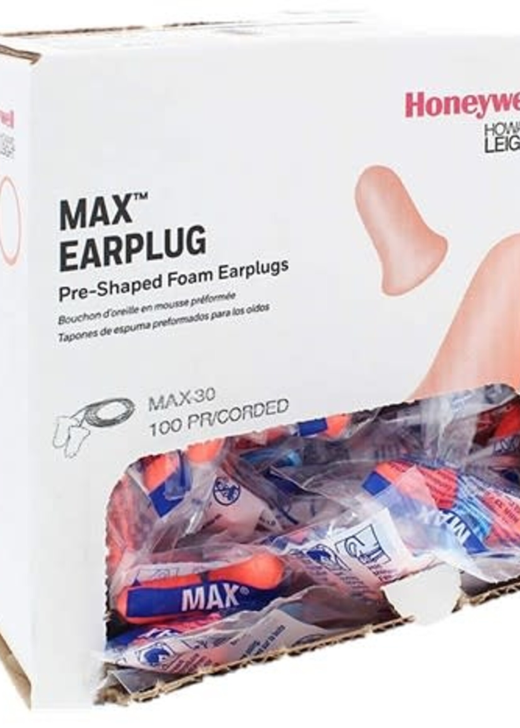 Honeywell (1036) Max-30 Earplugs Foam with Cord
