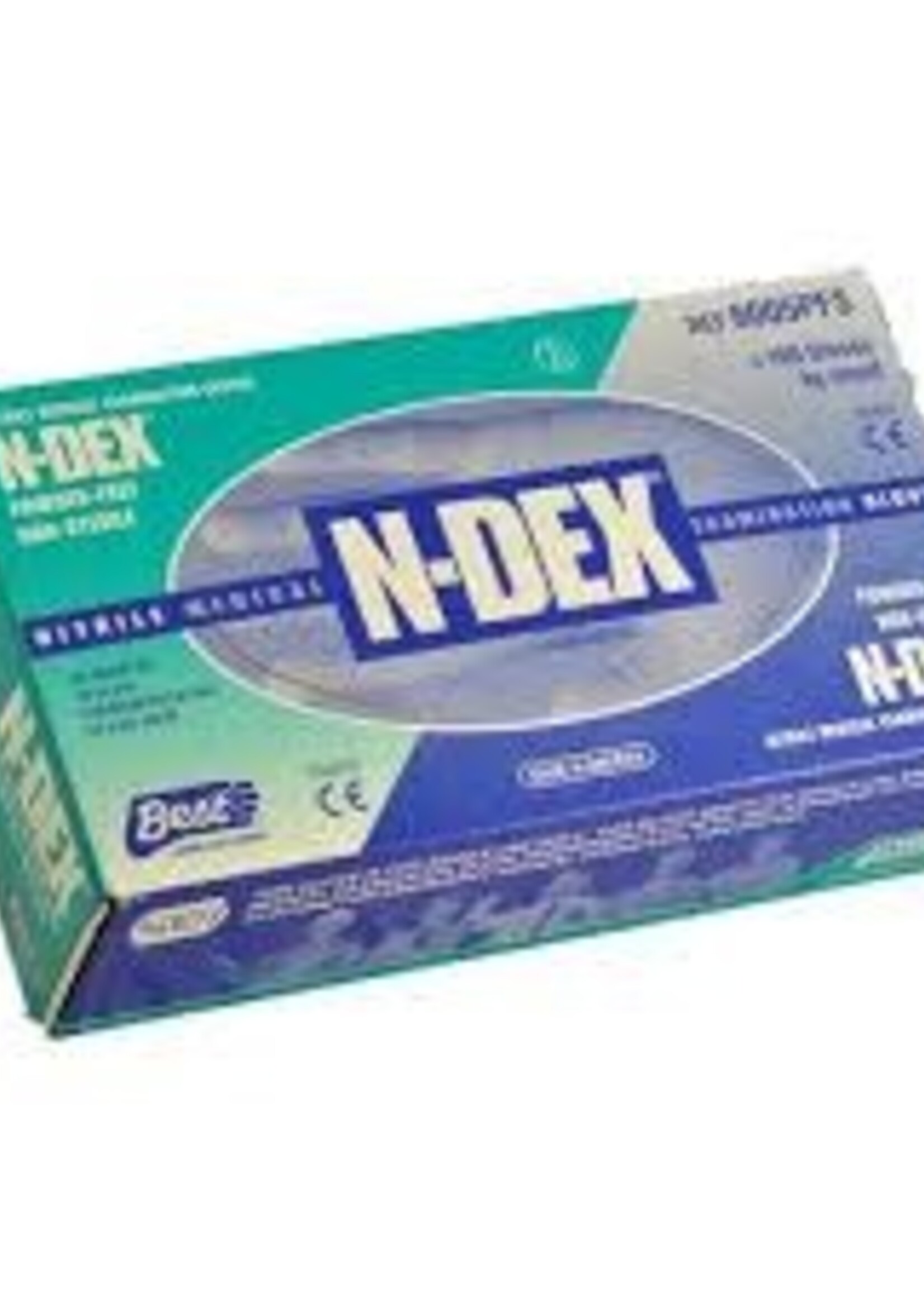 (1529) N-Dex Disposable 4-Mil Nitrile Powdered Gloves - Medium BX-100 Medium