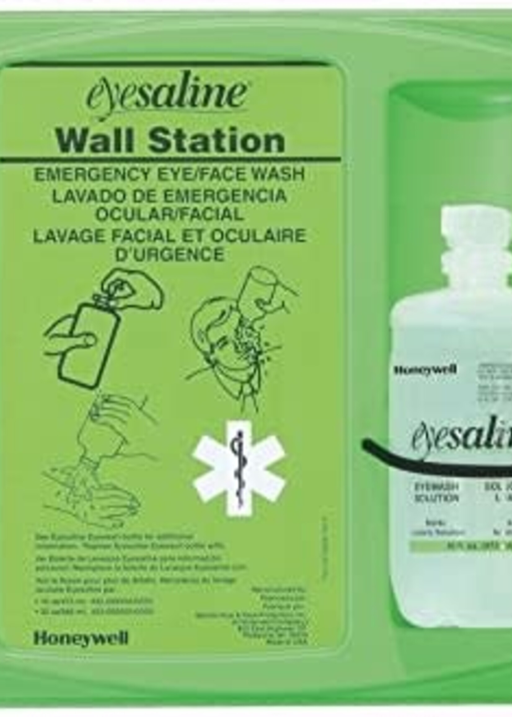 (1044) Single Eyewash Wall Station - 32 ounce Grn 32OZ