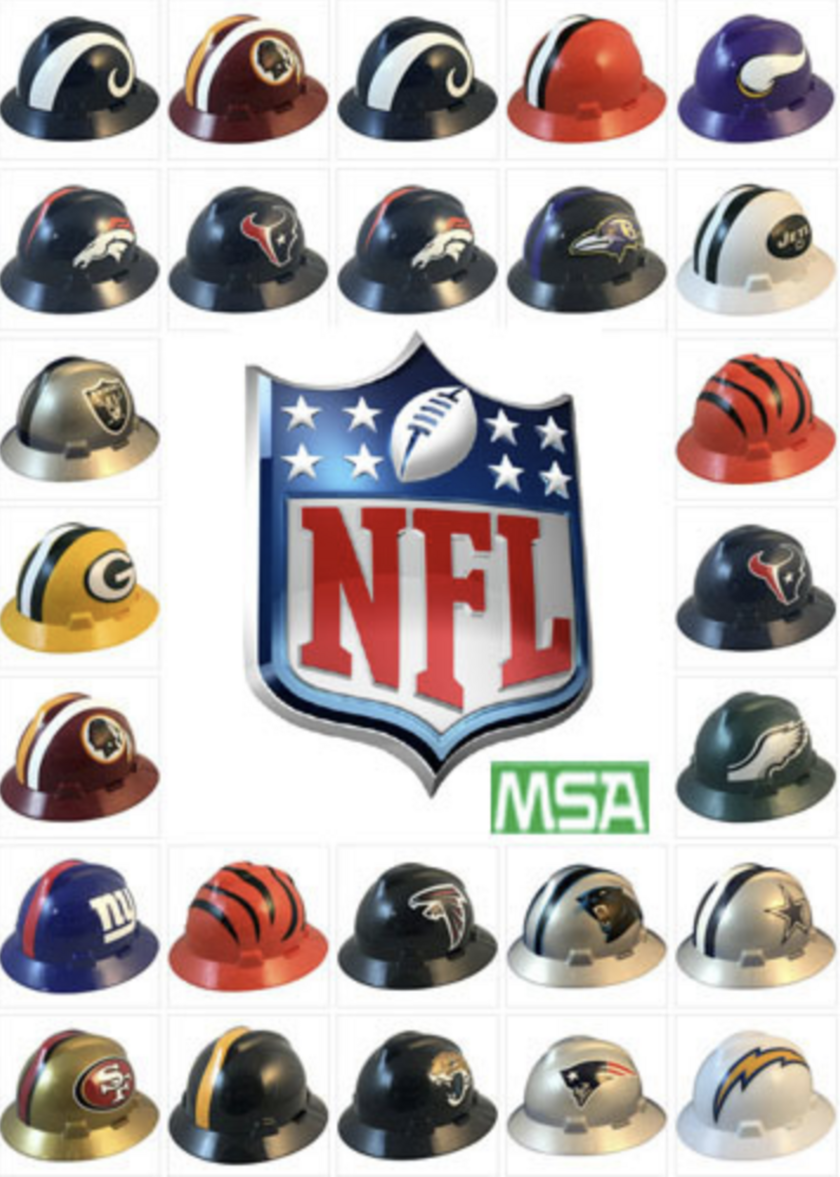 MSA (1530) Team Logo MSA V-Guard Hard Hat with Ratchet Suspension