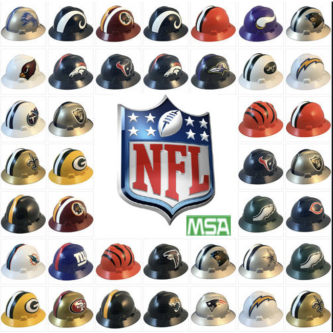 MSA (1530) Team Logo MSA V-Guard Hard Hat with Ratchet Suspension