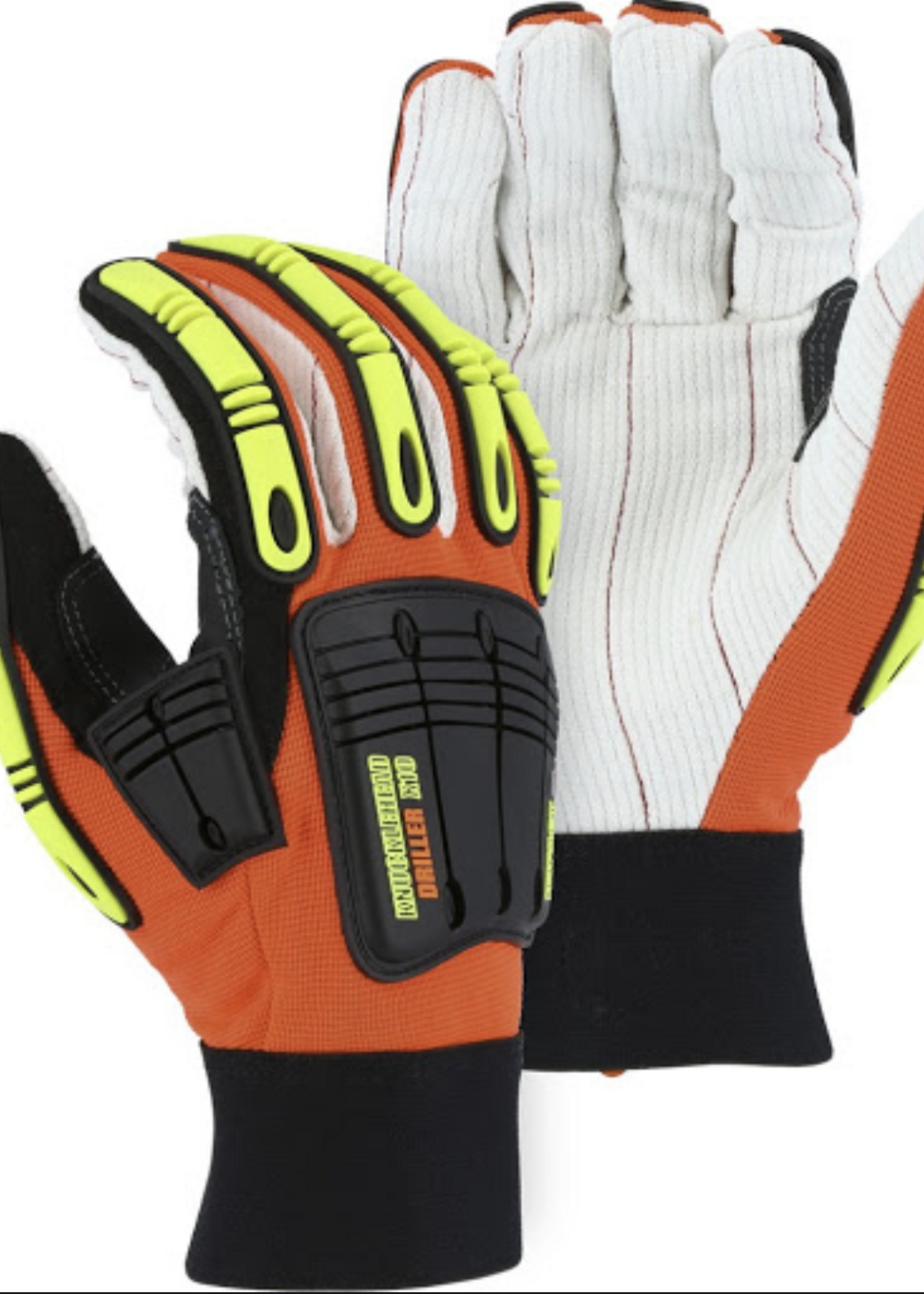 (1404)Medium Knucklehead Driller X10 Gloves -Cotton Palm